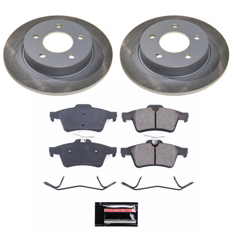 Power Stop 06-13 Mazda 3 Rear Semi-Coated Rotor Kit-Brake Kits - Performance Blank-Grocery Getter Performance