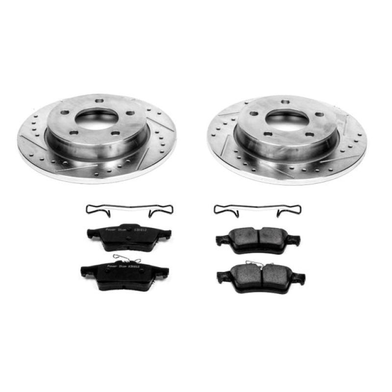 Power Stop 06-13 Mazda 3 Rear Z23 Evolution Sport Brake Kit-Brake Kits - Performance D&S-Grocery Getter Performance