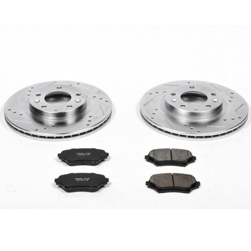 Power Stop 06-15 Mazda MX-5 Miata Front Z23 Evolution Sport Brake Kit-Brake Kits - Performance D&S-Grocery Getter Performance