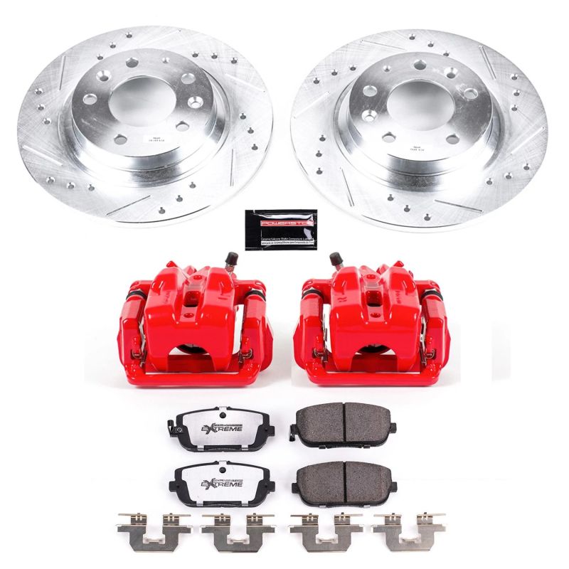Power Stop 06-15 Mazda MX-5 Miata Rear Z26 Street Warrior Brake Kit w/Calipers-Brake Kits - Performance D&S-Grocery Getter Performance