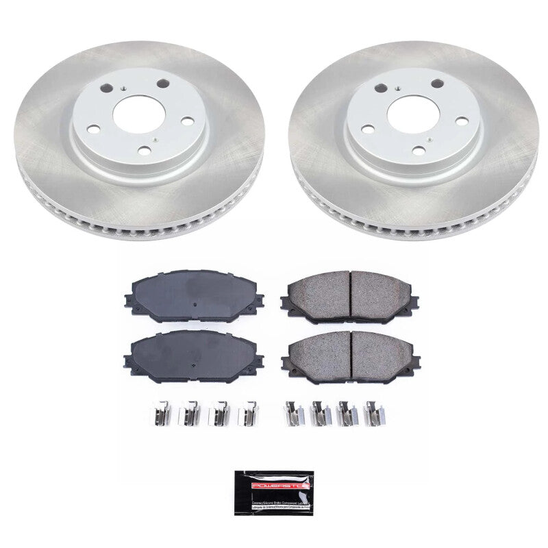 Power Stop 06-18 Toyota RAV4 Front Semi-Coated Rotor Kit-Brake Kits - Performance Blank-Grocery Getter Performance