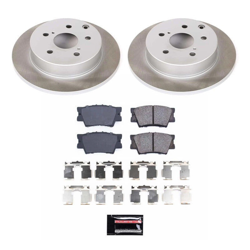 Power Stop 06-18 Toyota RAV4 Rear Semi-Coated Rotor Kit-Brake Kits - Performance Blank-Grocery Getter Performance