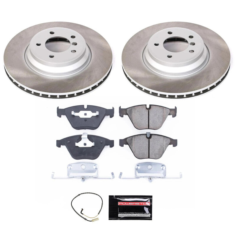 Power Stop 07-08 BMW 335xi Front Semi-Coated Rotor Kit-Brake Kits - Performance Blank-Grocery Getter Performance
