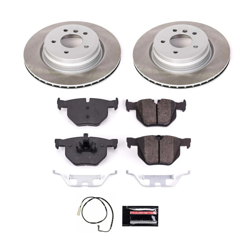 Power Stop 07-08 BMW 335xi Rear Semi-Coated Rotor Kit-Brake Kits - Performance Blank-Grocery Getter Performance