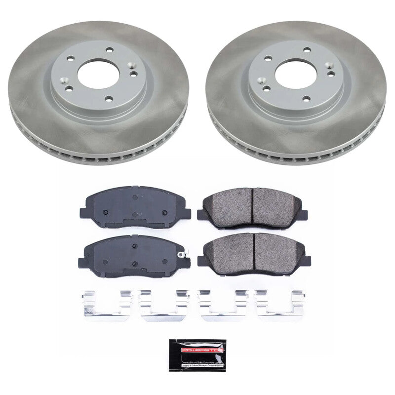 Power Stop 07-09 Hyundai Santa Fe Front Semi-Coated Rotor Kit-Brake Kits - Performance Blank-Grocery Getter Performance