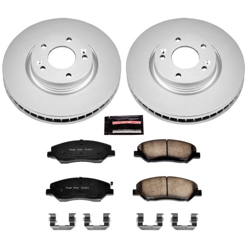 Power Stop 07-09 Hyundai Santa Fe Front Z17 Evolution Geomet Coated Brake Kit-Brake Kits - Performance Blank-Grocery Getter Performance