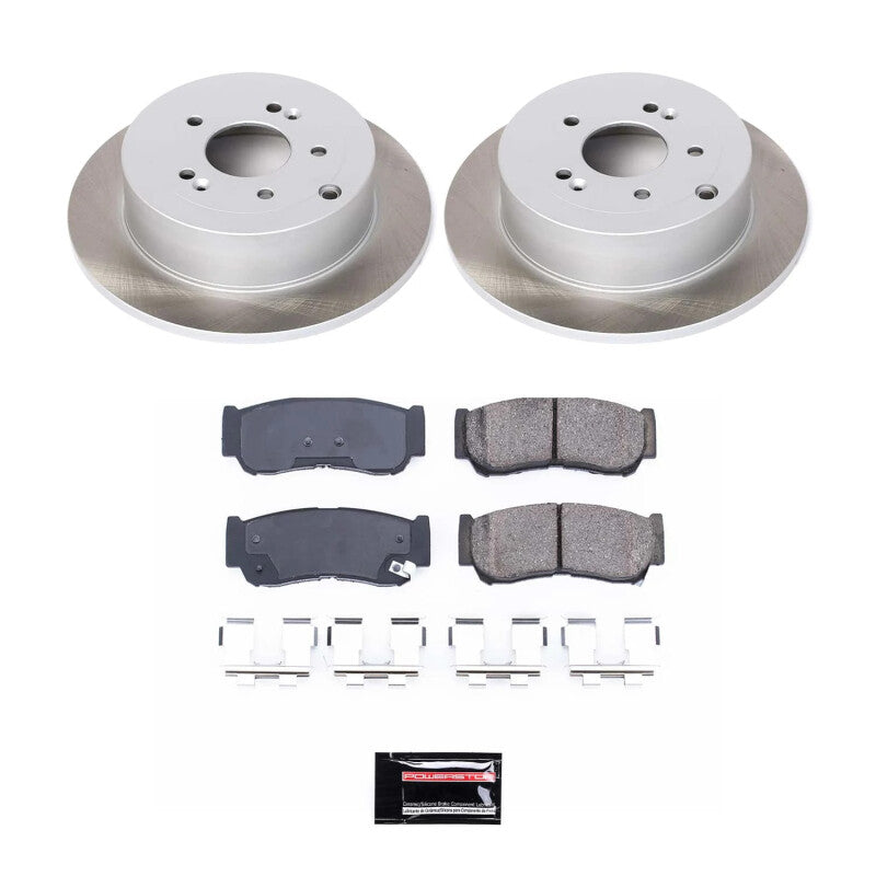Power Stop 07-09 Hyundai Santa Fe Rear Semi-Coated Rotor Kit-Brake Kits - Performance Blank-Grocery Getter Performance