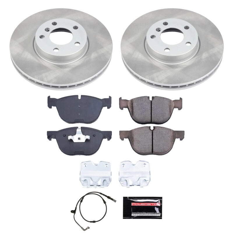 Power Stop 07-10 BMW X5 Front Semi-Coated Rotor Kit-Brake Kits - Performance Blank-Grocery Getter Performance