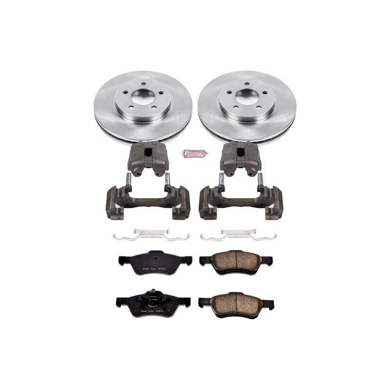 Power Stop 07-10 Ford Escape Front Autospecialty Brake Kit w/Calipers-Brake Kits - OE-Grocery Getter Performance
