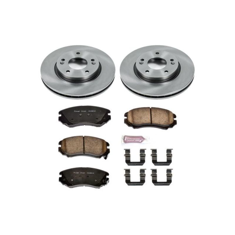 Power Stop 07-10 Hyundai Elantra Front Autospecialty Brake Kit-Brake Kits - OE-Grocery Getter Performance