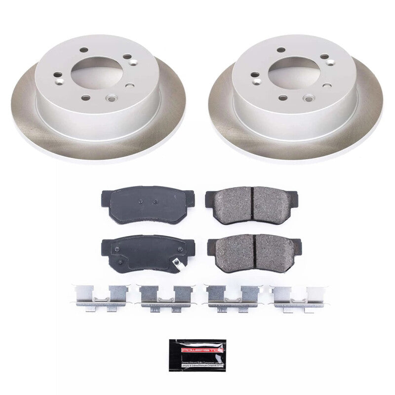 Power Stop 07-10 Hyundai Elantra Rear Semi-Coated Rotor Kit-Brake Kits - Performance Blank-Grocery Getter Performance