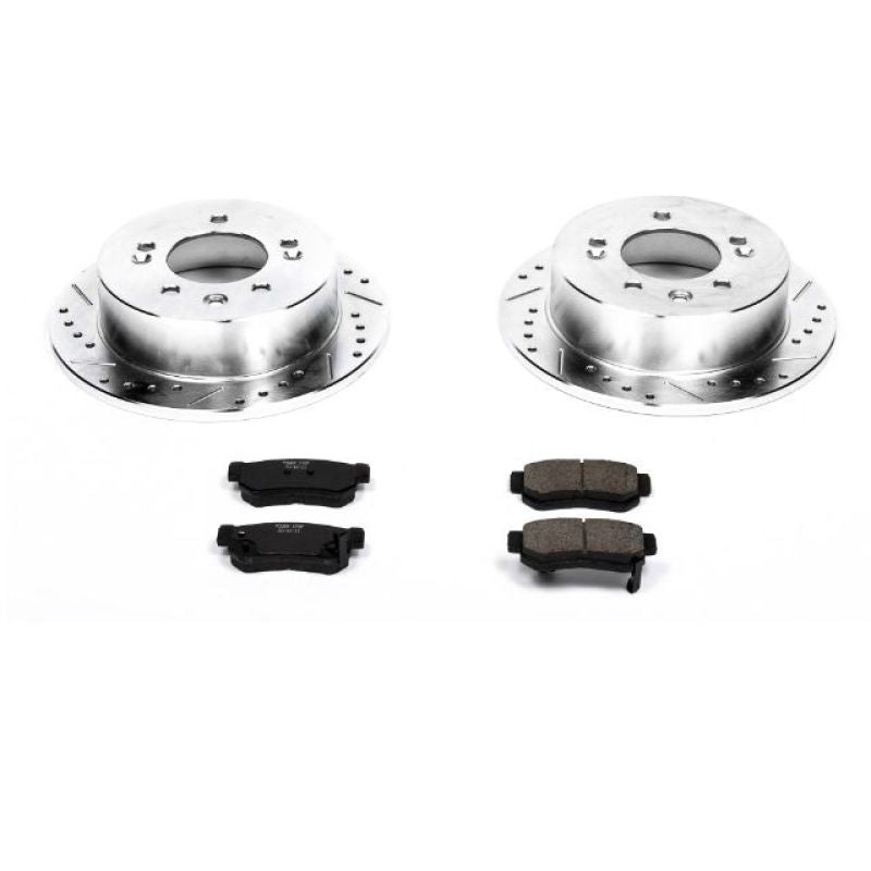 Power Stop 07-10 Hyundai Elantra Rear Z23 Evolution Sport Brake Kit-Brake Kits - Performance D&S-Grocery Getter Performance