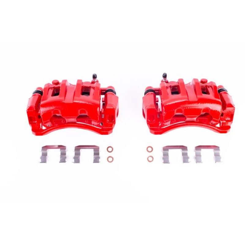 Power Stop 07-12 Hyundai Veracruz Front Red Calipers w/Brackets - Pair-Brake Calipers - Perf-Grocery Getter Performance