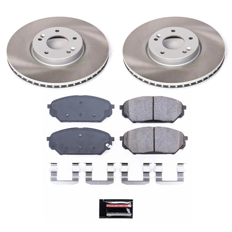 Power Stop 07-12 Hyundai Veracruz Front Semi-Coated Rotor Kit-Brake Kits - Performance Blank-Grocery Getter Performance