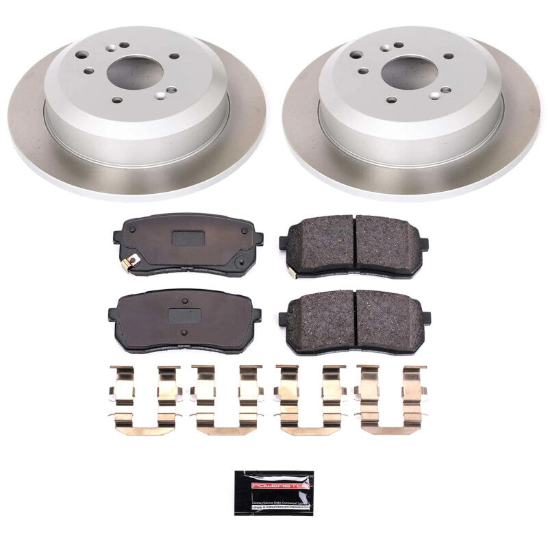 Power Stop 07-12 Hyundai Veracruz Rear Semi-Coated Rotor Kit-Brake Kits - Performance Blank-Grocery Getter Performance