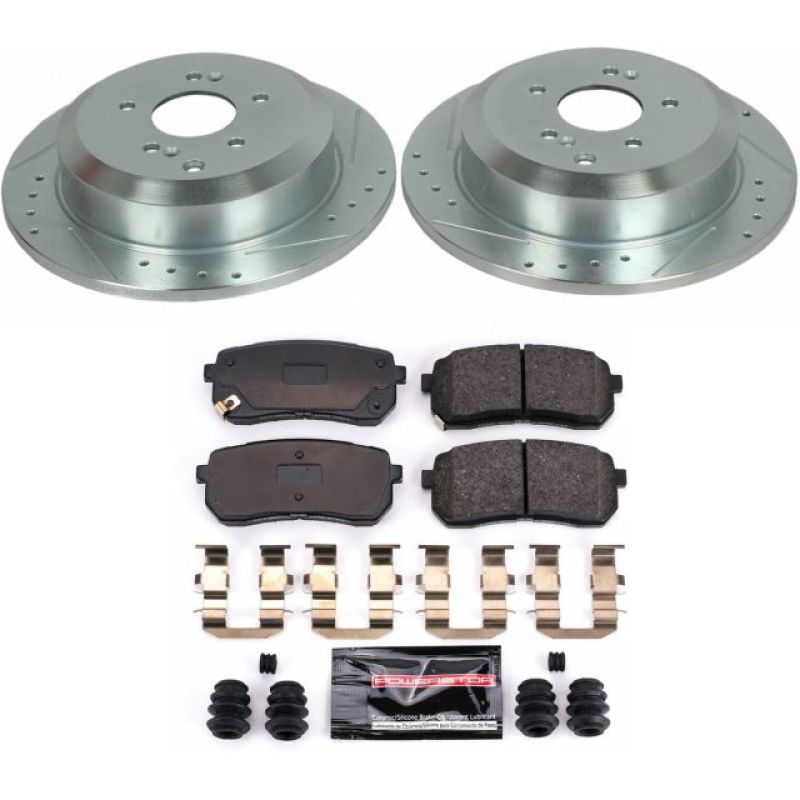 Power Stop 07-12 Hyundai Veracruz Rear Z23 Evolution Sport Brake Kit-Brake Kits - Performance D&S-Grocery Getter Performance