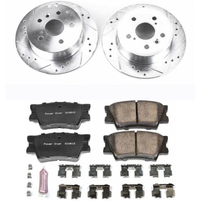 Power Stop 07-12 Lexus ES350 Rear Z23 Evolution Sport Brake Kit-Brake Kits - Performance D&S-Grocery Getter Performance