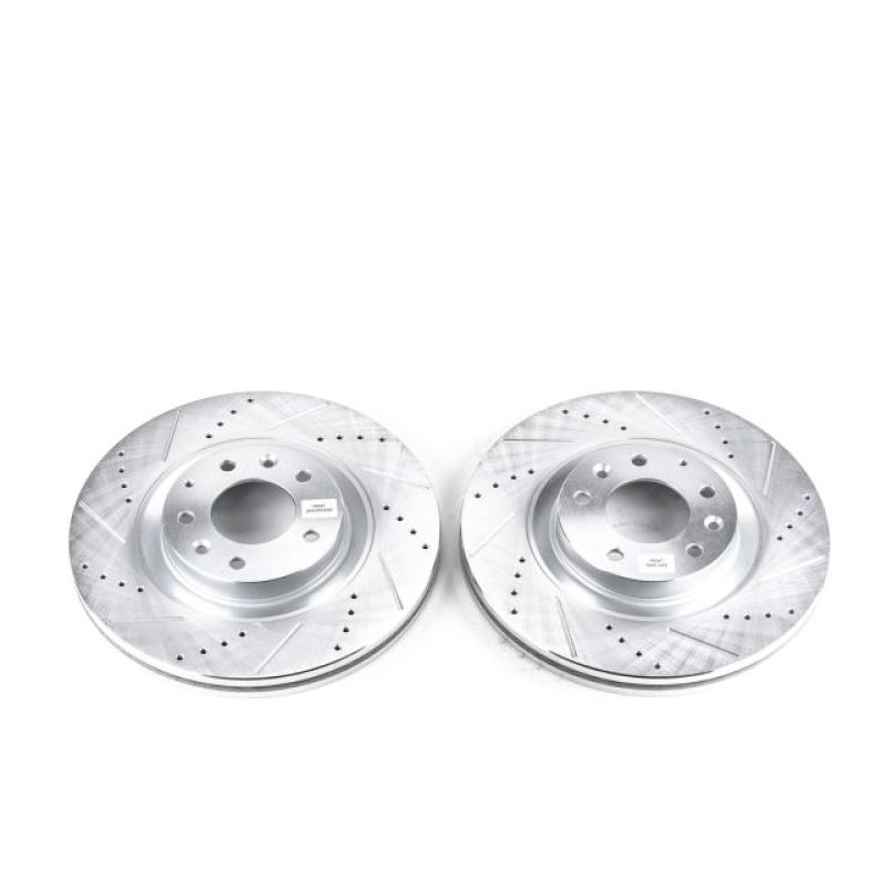Power Stop 07-15 Mazda CX-9 Front Evolution Drilled & Slotted Rotors - Pair-Brake Rotors - Slot & Drilled-Grocery Getter Performance