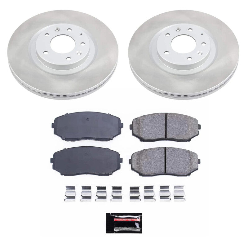 Power Stop 07-15 Mazda CX-9 Front Semi-Coated Rotor Kit-Brake Kits - Performance Blank-Grocery Getter Performance