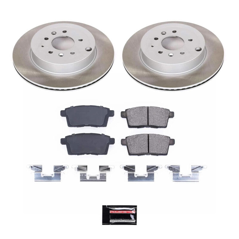 Power Stop 07-15 Mazda CX-9 Rear Semi-Coated Rotor Kit-Brake Kits - Performance Blank-Grocery Getter Performance
