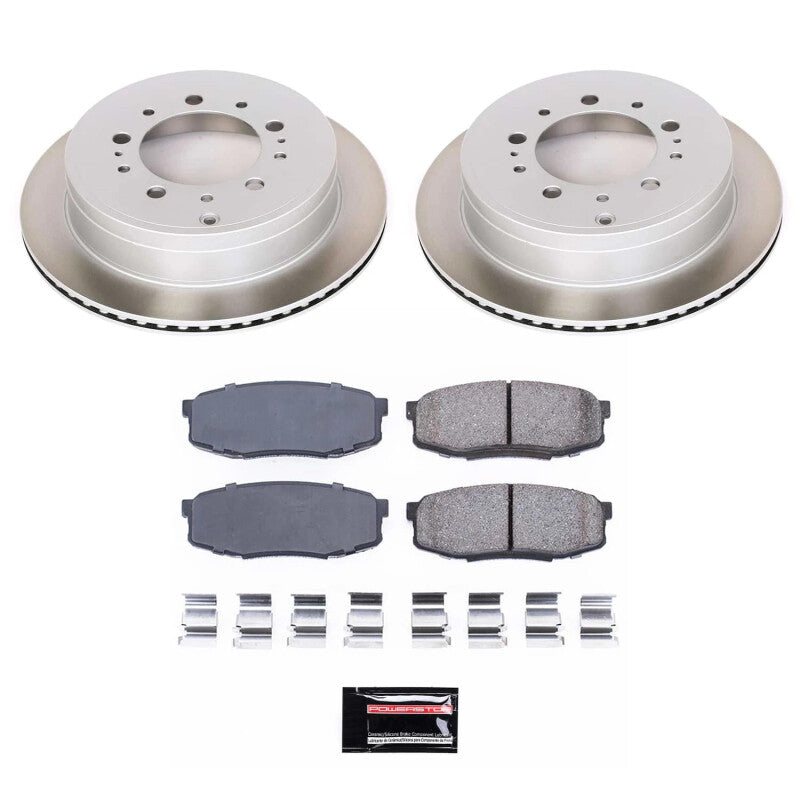 Power Stop 07-21 Toyota Tundra Rear Semi-Coated Rotor Kit-Brake Kits - Performance Blank-Grocery Getter Performance