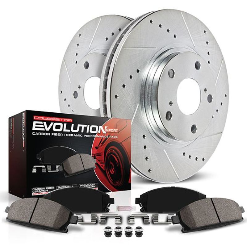 Power Stop 08-09 BMW 128i Front Z23 Evolution Brake Kit-Brake Kits - Performance D&S-Grocery Getter Performance