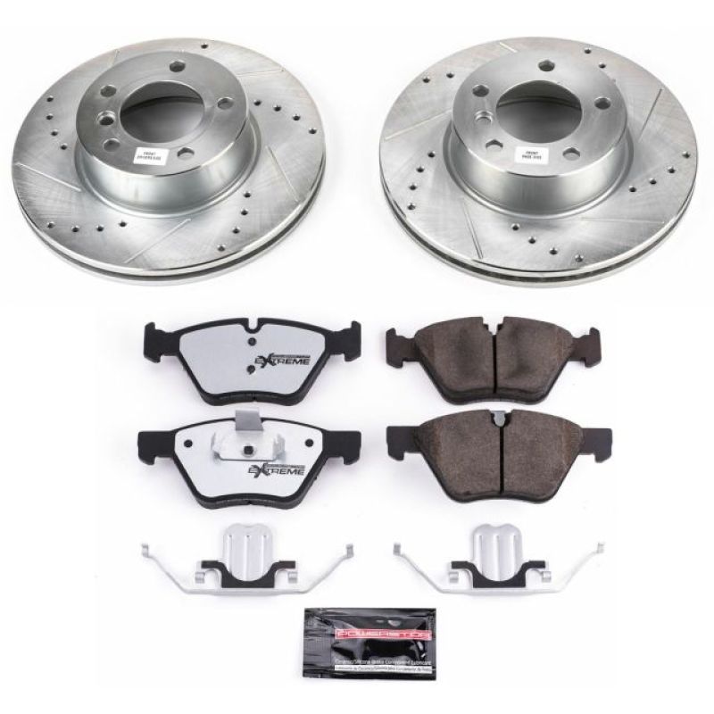 Power Stop 08-10 BMW 128i Front Z26 Street Warrior Brake Kit-Brake Kits - Performance D&S-Grocery Getter Performance