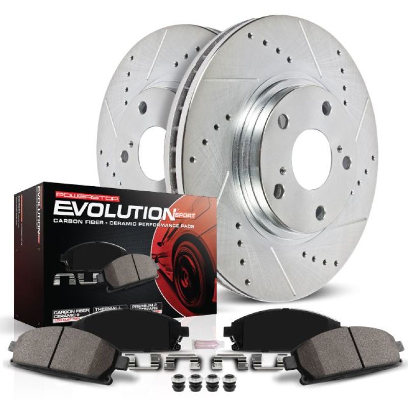 Power Stop 08-10 BMW 135i Front Z23 Evolution Sport Brake Kit-Brake Kits - Performance D&S-Grocery Getter Performance