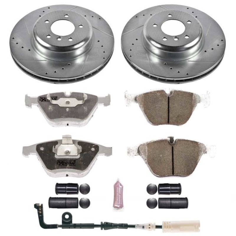 Power Stop 08-10 BMW 535i Front Z26 Street Warrior Brake Kit-Brake Kits - Performance D&S-Grocery Getter Performance