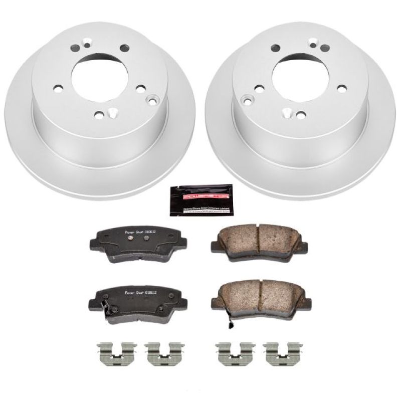 Power Stop 08-10 Hyundai Sonata Rear Z17 Evolution Geomet Coated Brake Kit-Brake Kits - Performance Blank-Grocery Getter Performance