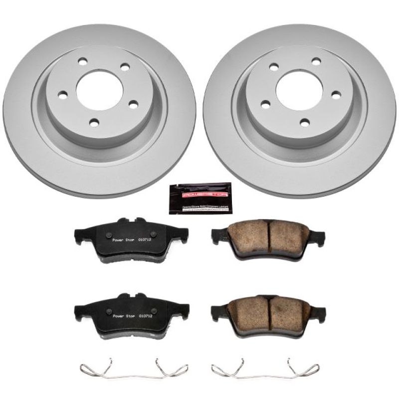 Power Stop 08-10 Mazda 5 Rear Z17 Evolution Geomet Coated Brake Kit-Brake Kits - Performance Blank-Grocery Getter Performance