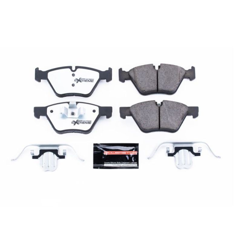 Power Stop 08-13 BMW 128i Front Z26 Extreme Street Brake Pads w/Hardware-Brake Pads - Performance-Grocery Getter Performance