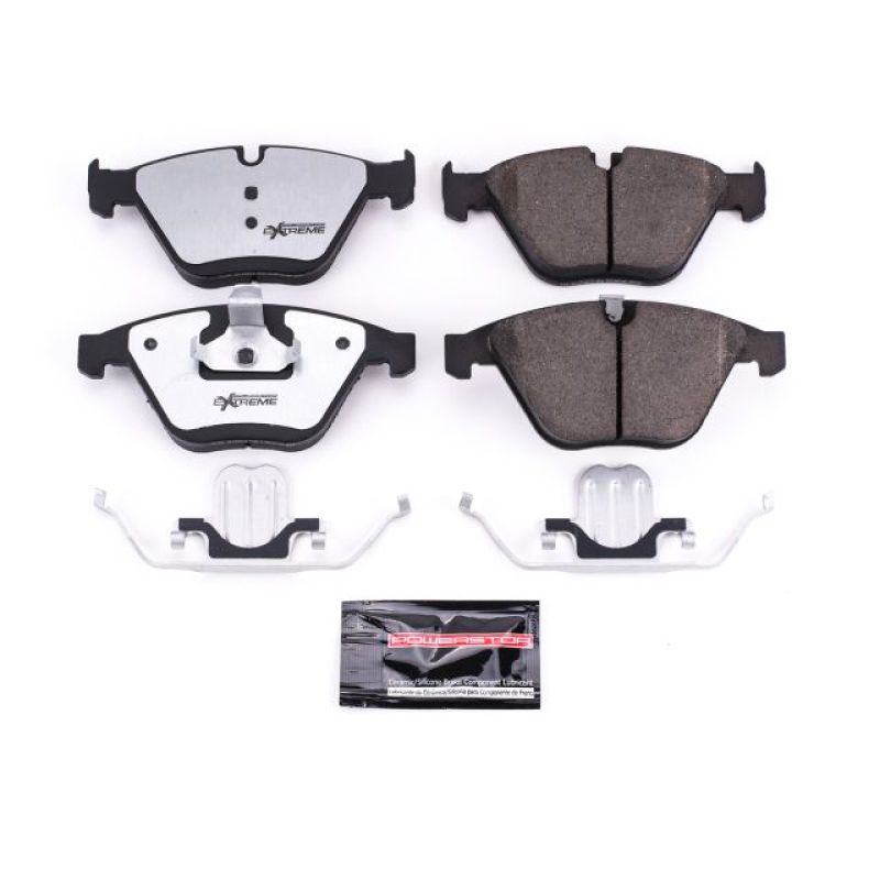 Power Stop 08-13 BMW 328i Front Z26 Extreme Street Brake Pads w/Hardware-Brake Pads - Performance-Grocery Getter Performance