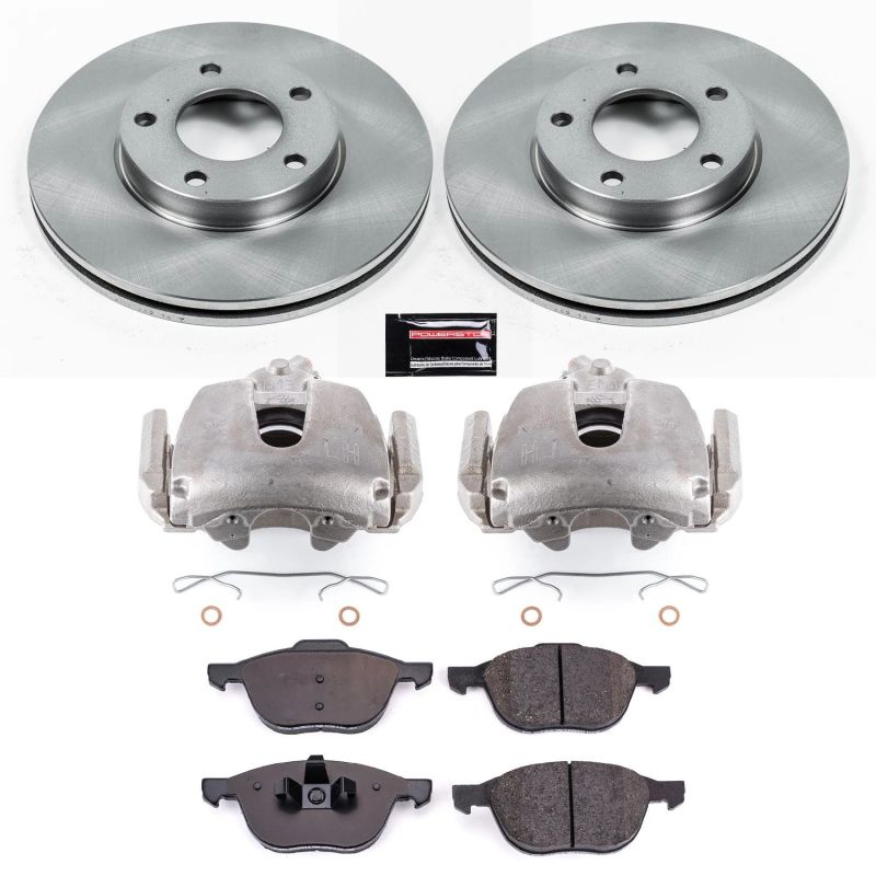 Power Stop 08-13 Mazda 3 Front Autospecialty Brake Kit w/Calipers-Brake Kits - OE-Grocery Getter Performance