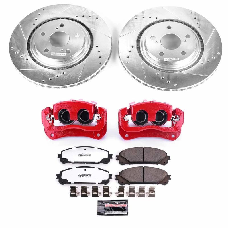 Power Stop 08-13 Toyota Highl&er Front Z36 Truck & Tow Kit w/Cals-Brake Calipers - Perf-Grocery Getter Performance