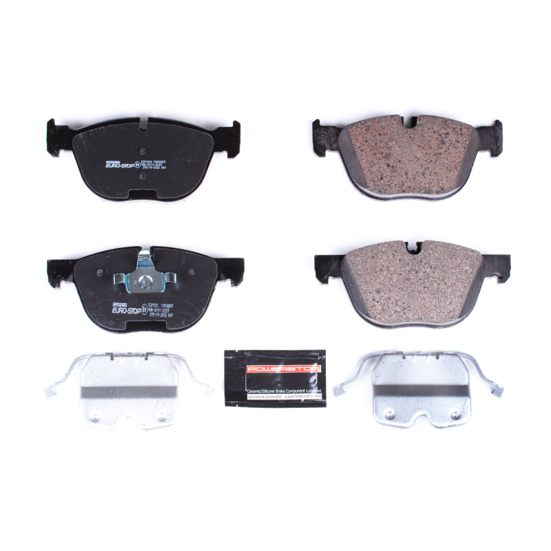 Power Stop 08-19 BMW X6 Euro-Stop ECE-R90 Front Brake Pads-Brake Pads - OE-Grocery Getter Performance