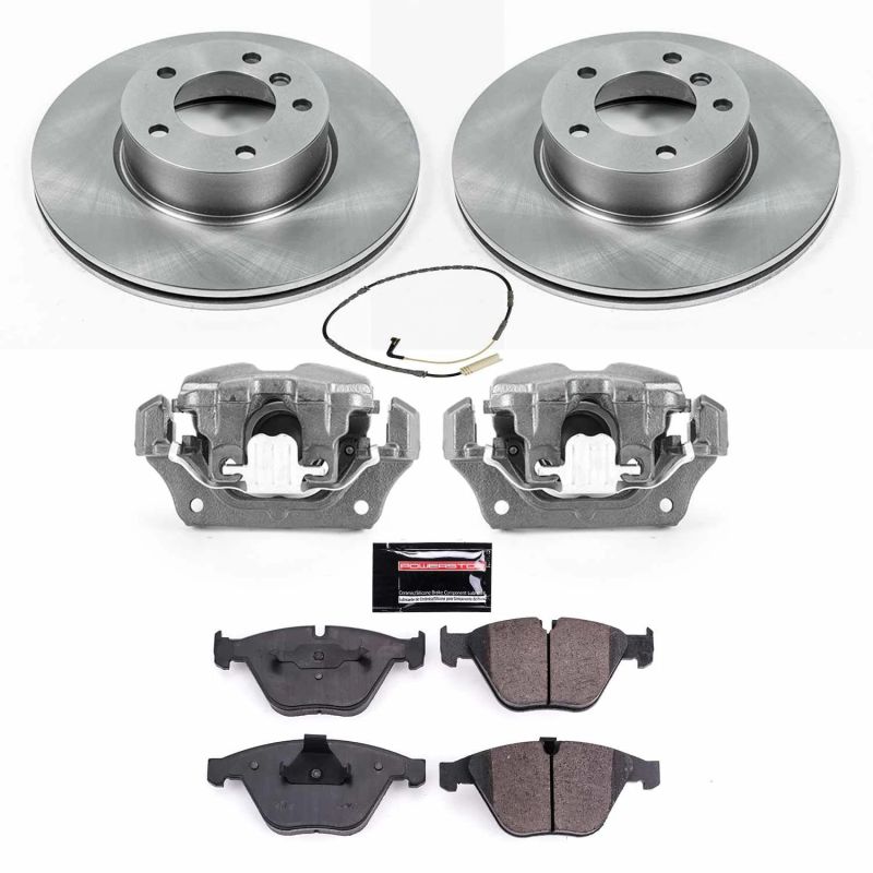 Power Stop 09-10 BMW 328i xDrive Front Autospecialty Brake Kit w/Calipers-Brake Kits - OE-Grocery Getter Performance