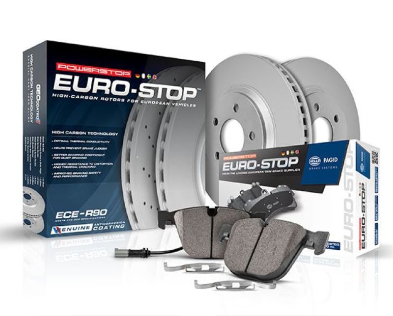 Power Stop 09-10 BMW 328i xDrive Front Euro-Stop Brake Kit-Brake Kits - OE-Grocery Getter Performance