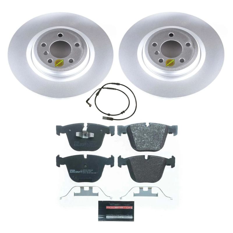 Power Stop 09-10 BMW 750Li Rear Euro-Stop Brake Kit-Brake Kits - OE-Grocery Getter Performance