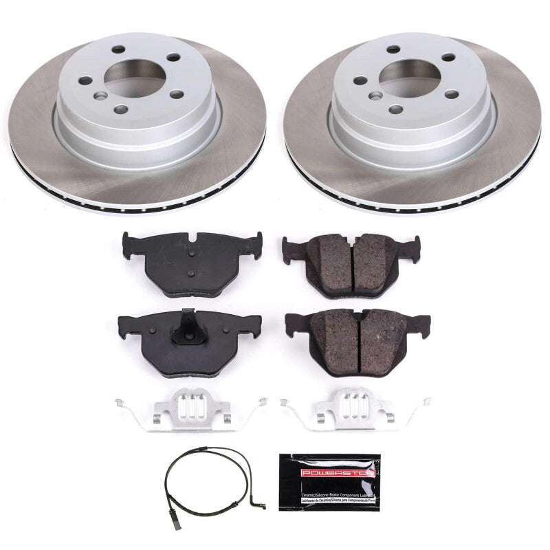 Power Stop 09-10 BMW X6 Rear Semi-Coated Rotor Kit-Brake Kits - Performance Blank-Grocery Getter Performance