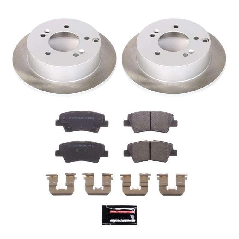 Power Stop 09-10 Hyundai Sonata Rear Semi-Coated Rotor Kit-Brake Kits - Performance Blank-Grocery Getter Performance