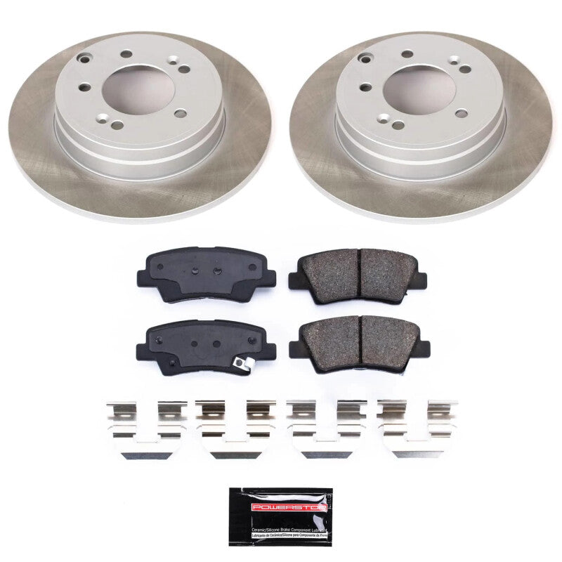 Power Stop 09-10 Hyundai Sonata Rear Semi-Coated Rotor Kit-Brake Kits - Performance Blank-Grocery Getter Performance