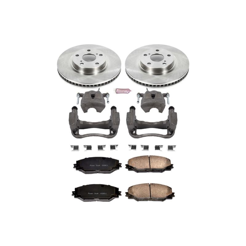 Power Stop 09-10 Pontiac Vibe Front Autospecialty Brake Kit w/Calipers-Brake Kits - OE-Grocery Getter Performance