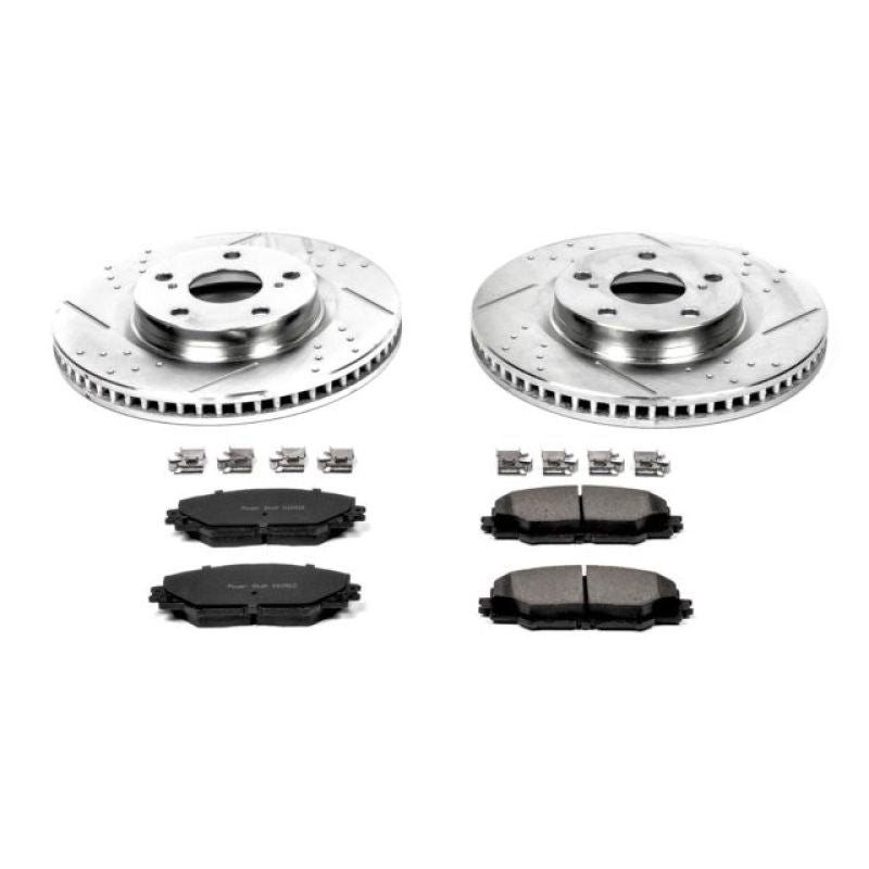 Power Stop 09-10 Pontiac Vibe Front Z23 Evolution Sport Brake Kit-Brake Kits - Performance D&S-Grocery Getter Performance