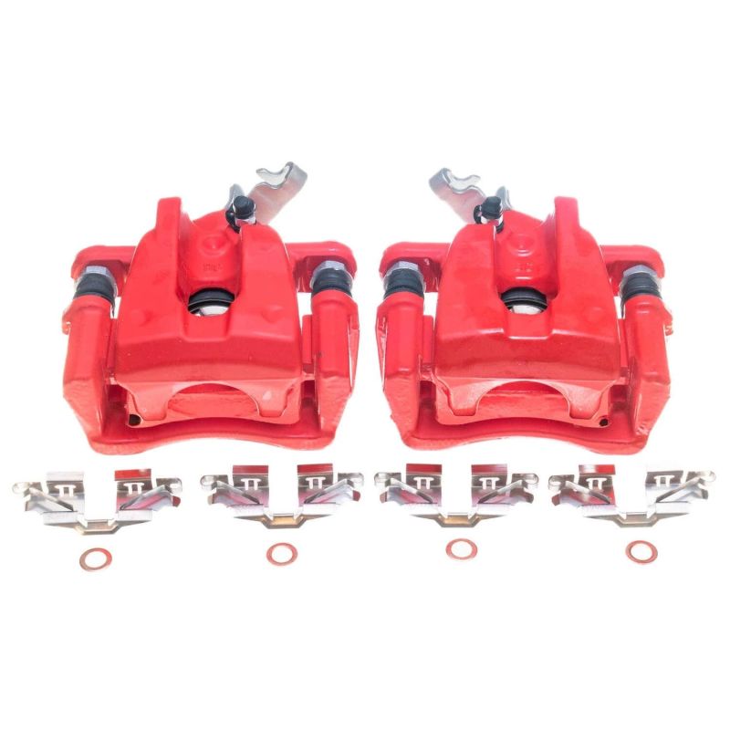 Power Stop 09-10 Pontiac Vibe Rear Red Calipers - Pair-Brake Calipers - Perf-Grocery Getter Performance