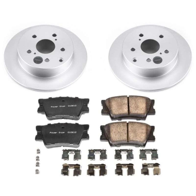 Power Stop 09-10 Pontiac Vibe Rear Z17 Evolution Geomet Coated Brake Kit-Brake Kits - Performance Blank-Grocery Getter Performance