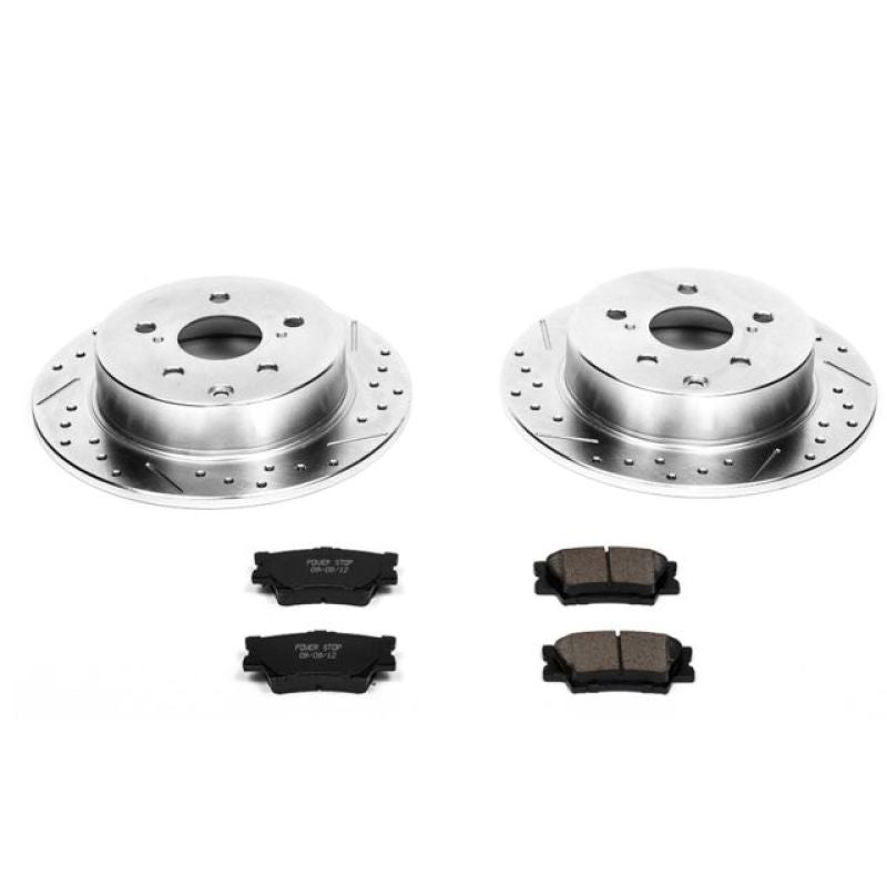 Power Stop 09-10 Pontiac Vibe Rear Z23 Evolution Sport Brake Kit-Brake Kits - Performance D&S-Grocery Getter Performance