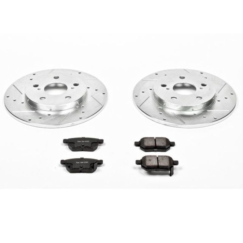 Power Stop 09-10 Pontiac Vibe Rear Z23 Evolution Sport Brake Kit-Brake Kits - Performance D&S-Grocery Getter Performance