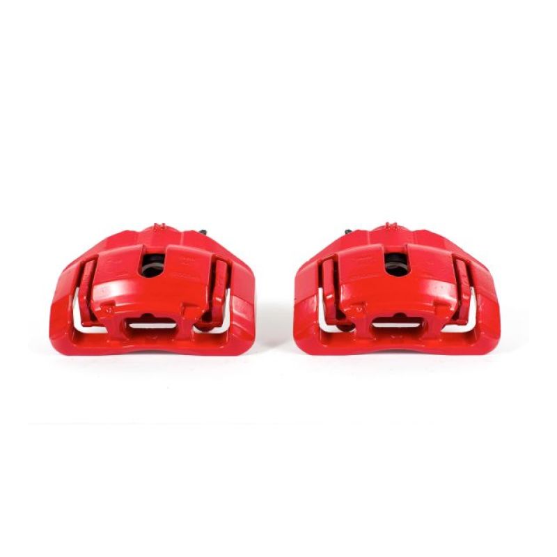 Power Stop 09-11 BMW 335d Front Red Calipers w/Brackets - Pair-Brake Calipers - Perf-Grocery Getter Performance
