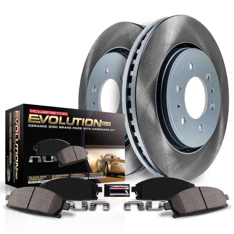 Power Stop 09-11 Hyundai Azera Front and Rear Semi-Coated Rotor Kit-Brake Kits - Performance Blank-Grocery Getter Performance
